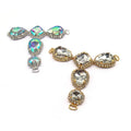 Fashion Glass Jewelry Triangle Crystal Rhinestone Bikini Connector for Swimwear Bikini Suit