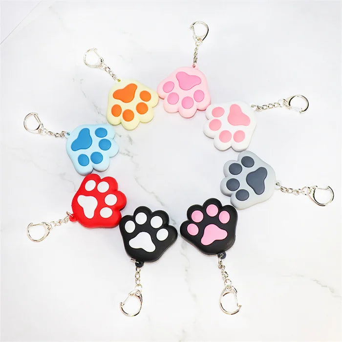 Cute Footprint Pattern Promotional China Rubber Designers Keychain