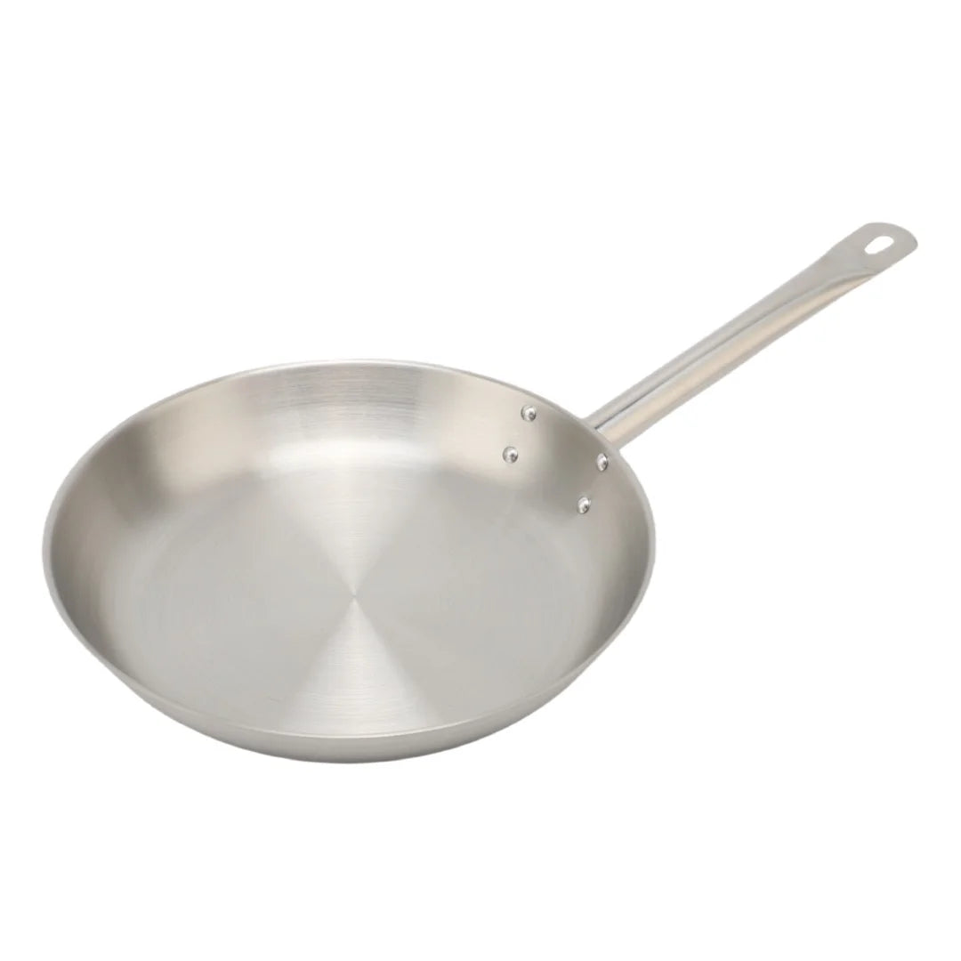 Wholesale Full Size 20/22/24/26/28/30/32/34/36cm Tri-Ply Base Stainless Steel Fry Pan SS430 Frying Pan