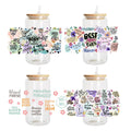 UV Cup Wrap Plastisol for Coffee Cup12oz 16oz 20oz 24oz Glass Libby Cans Mugs Uv Transfer Sticker Uv Cups Wraps Decals
