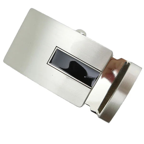 Adjustable 35mm Zinc Alloy Automatic for Buckle Quick Release Clothing Logo with Black Enamel Rubber Stopper for Belt Buckles
