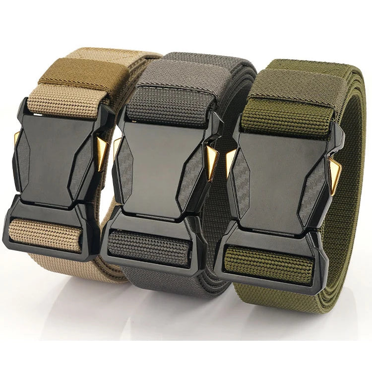 Outdoor Hunting Hiking Sports Quick Release Buckle Light Canvas Belts Multi-Functional Training Tactical Belt