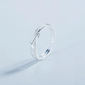 Elegant Jewelry Zircon Leaf Cross Open Ring S925 Sterling Silver Leaf Ring for Women