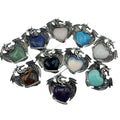 Custom Assorted Natural Healing Crystal Charms Wing Dragon Love Shaped Gemstone Pendant For Jewelry Making