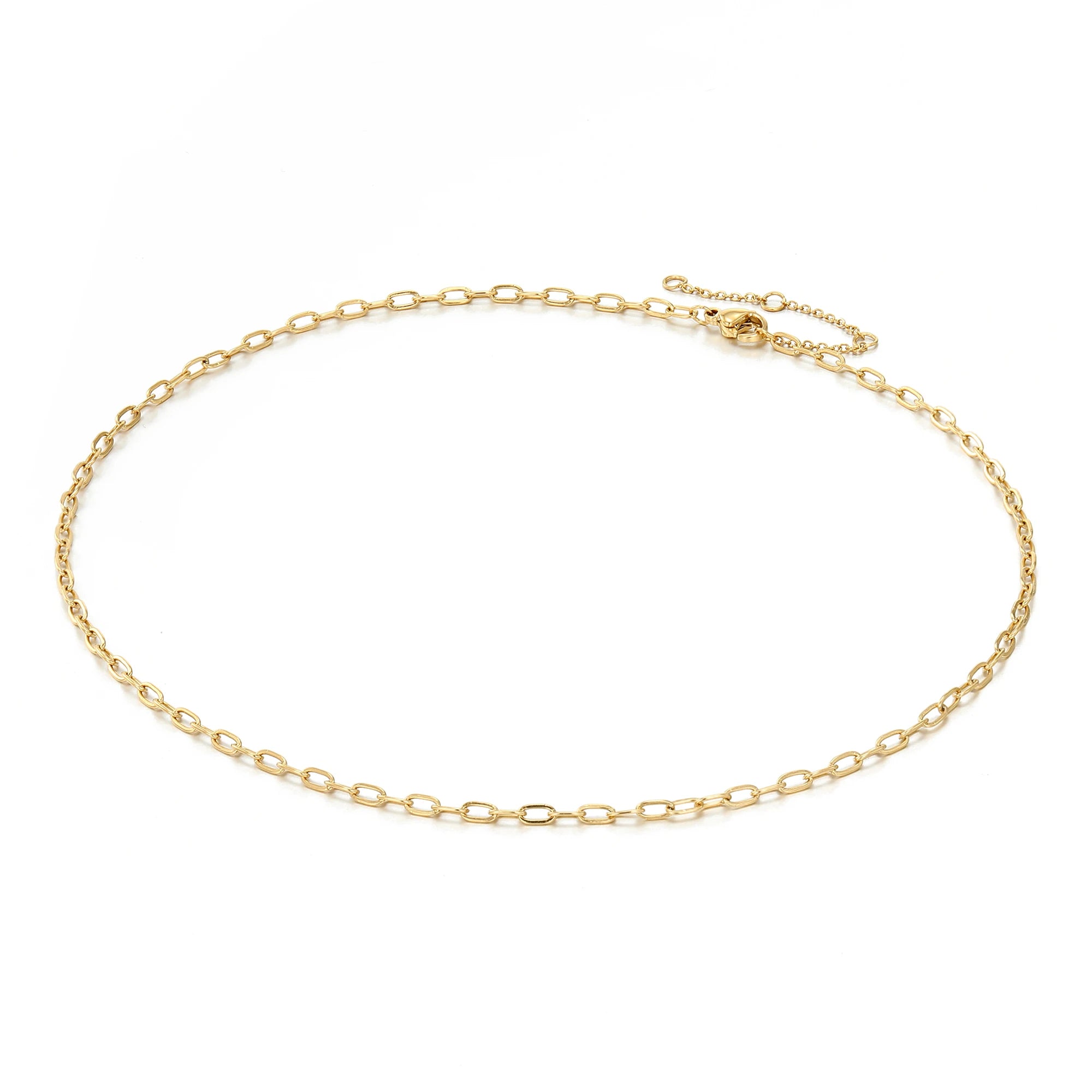 EManco Gold Color 316 Stainless Steel Chain Necklace Women Chain Choker for Woman Brand Jewelry