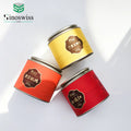 Biodegradable Custom LOGO Printed Gold Foil Cardboard Cylinder Round Paper Tube Twist up Tea Packaging Cans Teas Container