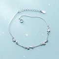 New Fresh Sweet CZ Zircon Star 925 Sterling Silver Hand Charm Bracelets Fine Jewelry