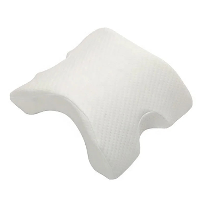 Kingworth Sleeping Pillow Slow Rebound Pressure Ice Silk Memory Foam Arched Shaped Arm Neck Couple Pillow