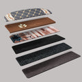 Non Slip Machine Made Floral Stair Carpet Protector Back Glue Self-adhesive Polyester Stair Mat Rug
