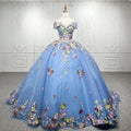 Jancember 9942 Blue Flower Short Sleeve Elegant Gowns for Evening Women Dress