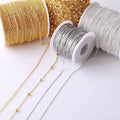10 Meter Necklace Bracelet Tassel Gold Plated Chain O Ball Snake Chains for Jewelry Making