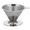 Double Layer 304 Stainless Steel  Dripper Coffee Tea Filter Coffee Basket 3-4 Cup