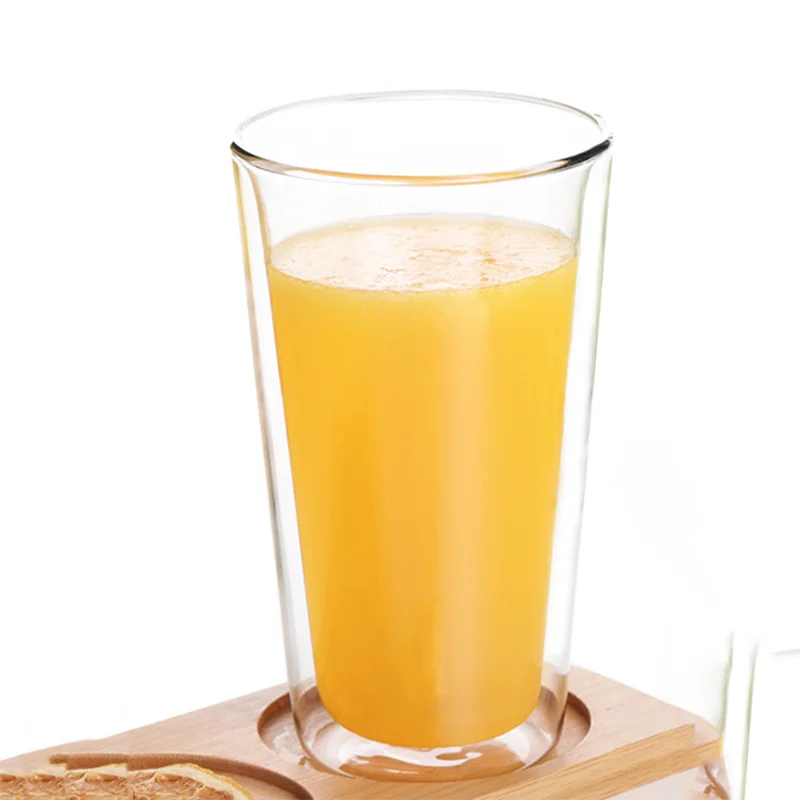 Double Wall Insulated Borosilicate Glass Wine Glasses 300ml Capacity Luxury Drinkware
