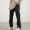 Custom Label Trousers for Men Drop Ship Boys Men Street Wear Stock Patched Pants Black Mens Jean Trousers