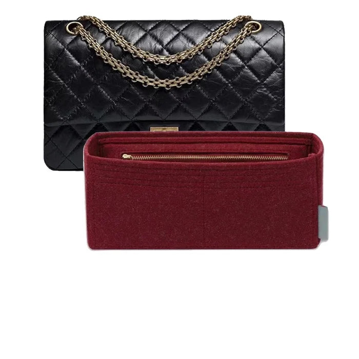 Hot Selling Multifunctional Zipper Typ Tote Loose Change Italian Velvet Felt Storage Bag Organiser