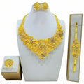 Indian Bridal Necklace Set With Crystal Zircon Fashion Beaded Necklaces Wedding Set Saudi