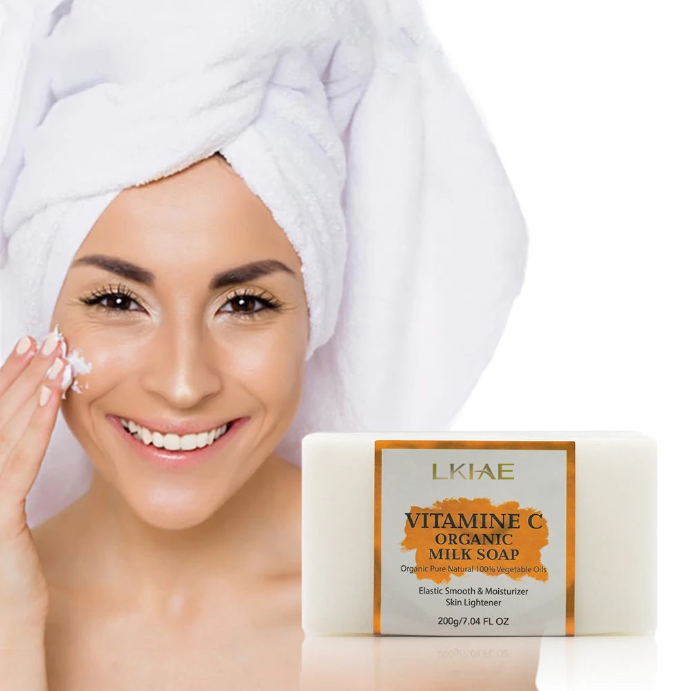 Wholesale Goat Milk Soap Handmade Whitening Soap Skin Lightening Hand Made Natural Vitamin C Soap