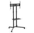 Portable Adjustable Mobile Tv Sand Cart Trolley Stand with Tray on Wheels for 55-85