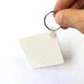 Square Shape Double Sided Sublimation & UV Printing FRP Keychain-Lightweight & Waterproof MDFSUB