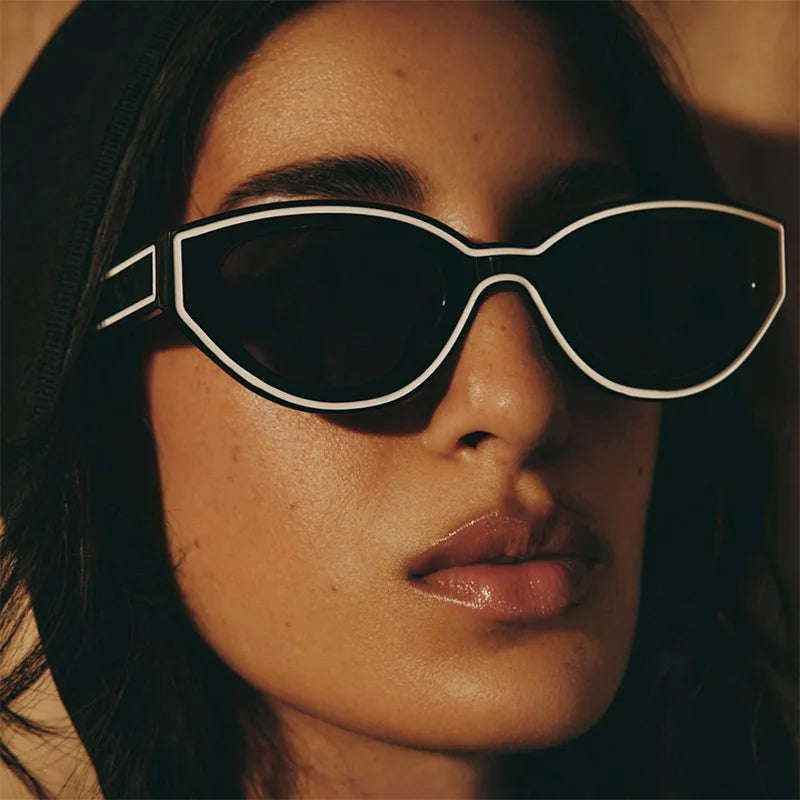 Lbashades 13122 Fashion Custom Designer Shades Uv400 Men Women Y2K Custom Personalized Retro Cat Eye Y2k Sunglasses 2024