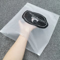 Custom Recycled PET Plastic Clothing Packing Bag with Frosted Slide Zipper Ziplock for Apparel Shipping Customizable Logo