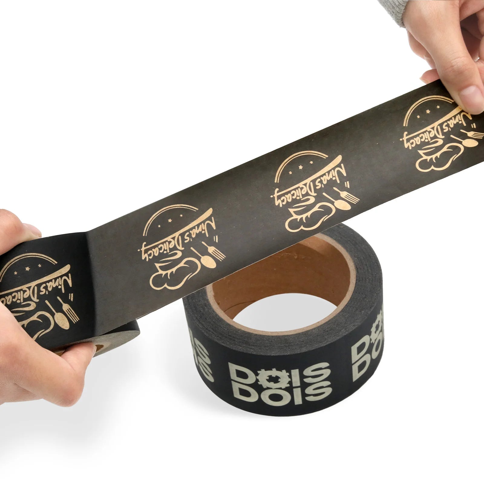 Custom Single Sided Hot Melt Water Activated Eco Friendly Kraft Paper Packing Tape with Logo Printed for Carton Sealing