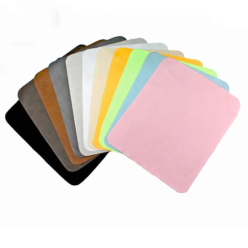 Wholesale Dark Brown Suede Silk Piano Cloth Screen Glasses Custom Logo Glass Cleaning Wiper Clothes