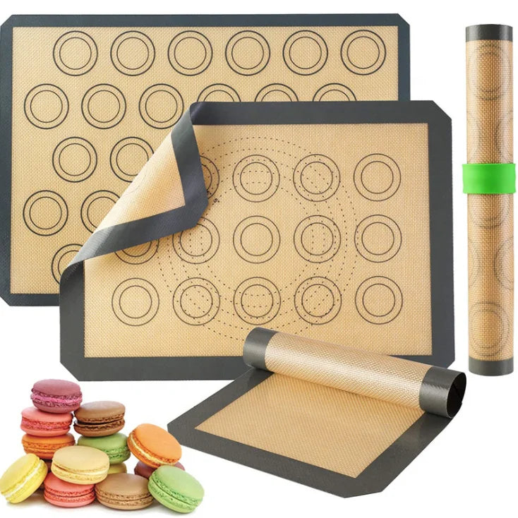 AK Silicone Baking Mat Non-stick High Temperature Resistant Silicone Fiberglass Oven Baking Mat Macaron Mat Cake Baking Tools