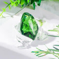 Handcrafted Eco-Friendly Crystal Glass Christmas Ornament Faceted Green Frog Figurine Etched Animal Carving Technique Fairy