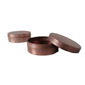 Wholesale Food Safe Tinplate 4oz Shallow Rose Gold Airtight Candle Tins with Screw Lids