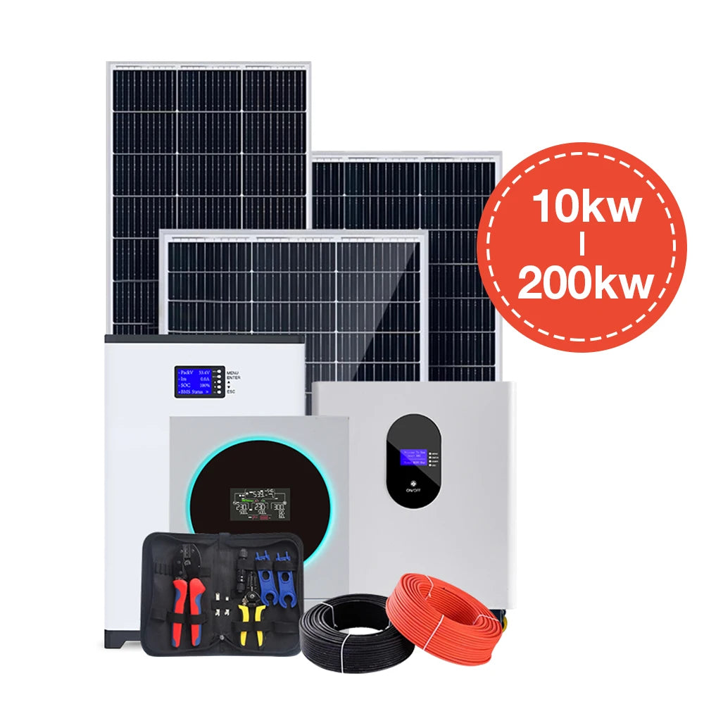 Wholesale High Efficiency 1kw 2kw 3kw 5kw 10kw Solar Panel for Home Hybrid Solar Energy System Panel Photovoltaic Kit