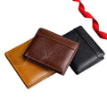 2025 Factory  Top Sale Genuine Leather Card Holder Wallet Rfid Blocking Slim Front Pocket Wallet for Men