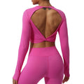 Women's Compression Yoga T Shirts Quick Dry Breathable Long Sleeves Soft Stretchy Seamless Crop Custom Plus Size for Summer