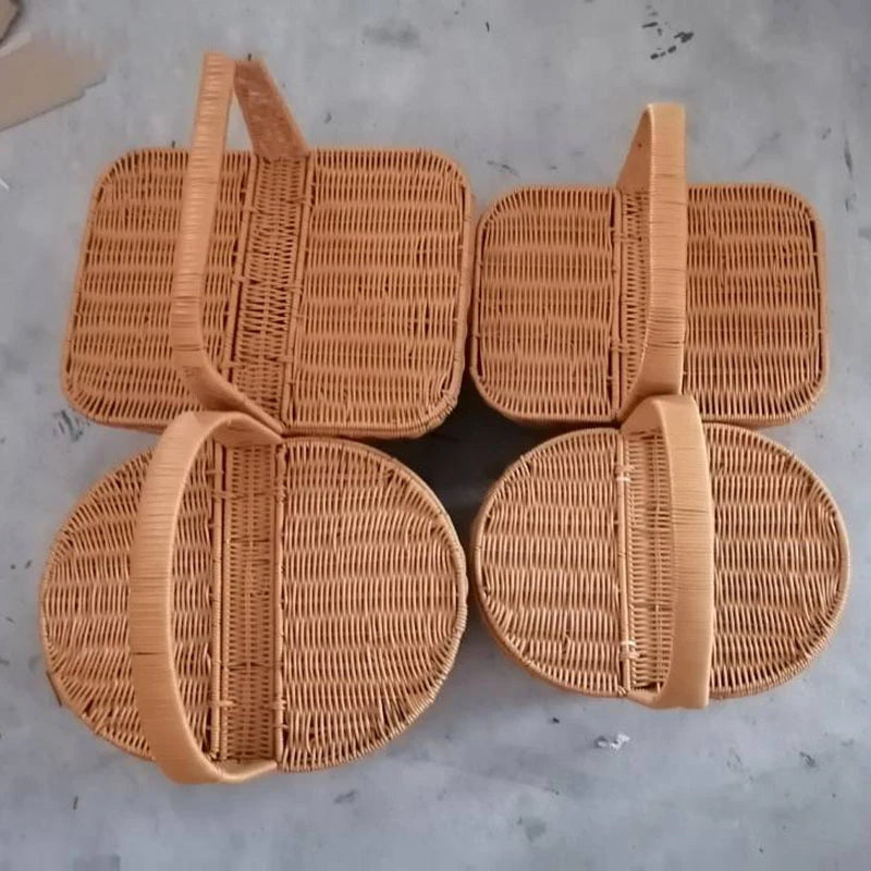 Small Storage Woven Basket Fruit and Vegetable Display Basket Handmade Wholesale Picnic Basket Eco Friendly