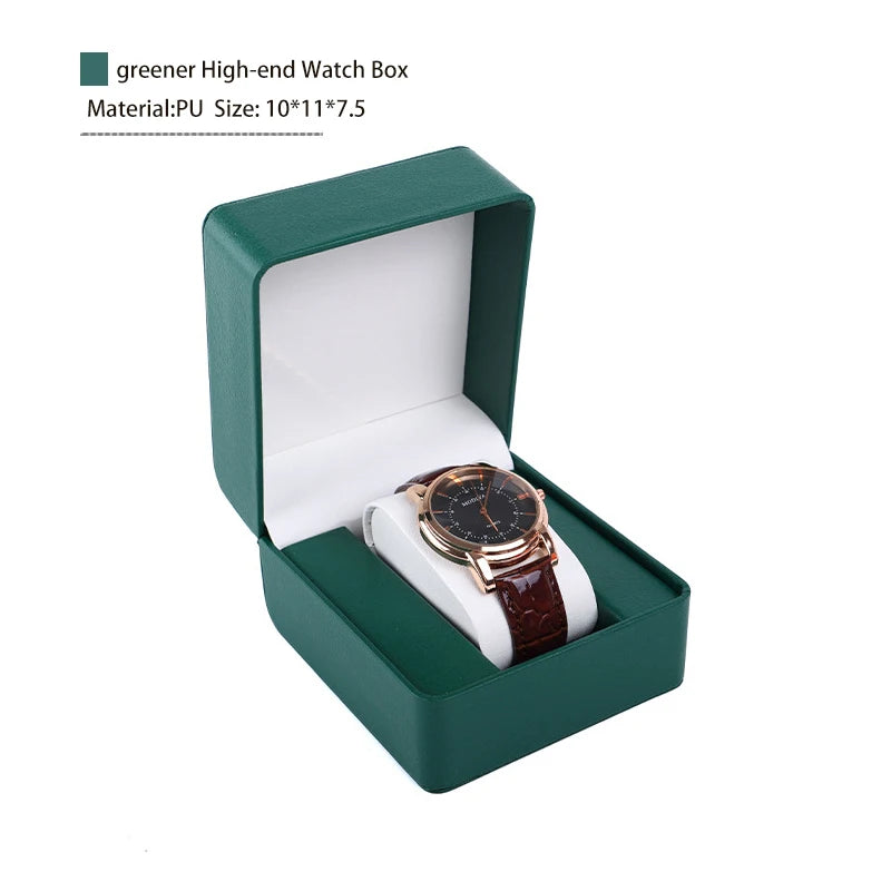 Custom Packaging Paper Boxes Logo Green Customised Customized Watches for Card Print Empty With Lid Customizable Watch Gift Box