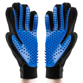 Efficient Five Finger Design Glove Gentle Deshedding Pet Grooming Brush for Long & Short Fur Cats & Dogs Made of Plastic