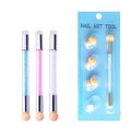 Tamax Nail Art Shading Pen Nylon Stamper Kits with 3 Sponge Heads and 1 Silicone Stamping Blister Package