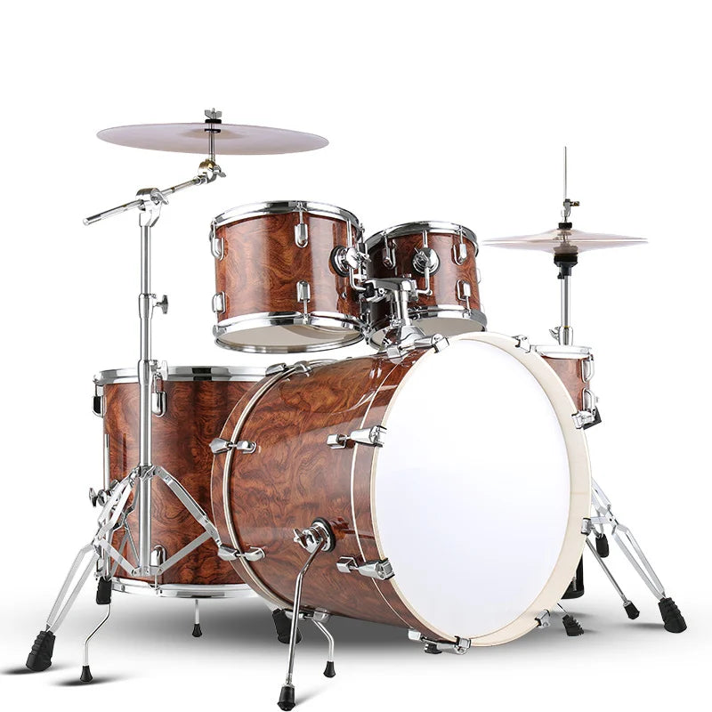 HUASHENG Professional Drum Set Musical Instrument OEM ODM 5 Piece Drum Kit with Accessories