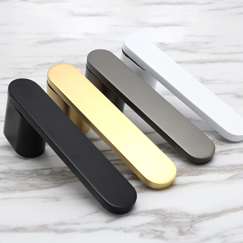 Zinc Alloy Magnetic Silent Door Lock for Luxury Hotel Apartment Bedroom Oval Shape Door Handle Locks