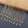 M1053 1pcs/lot Classic Choker Necklace 18K Gold Plated Long Link Chain Women DIY Jewelry Accessories for Anniversary
