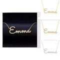 Lateefah OEM Any Name Custom Necklace for Women Zirconia Necklace Personalized Stainless Steel Jewelry