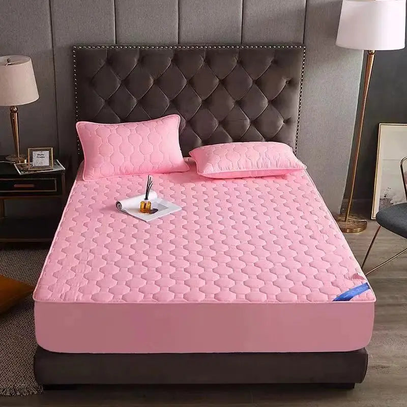 Cotton Bedsheet Sets Soild Color 300TC Cotton Fabric Pillow 2pcs and Bed Sheet 1pcs for Sleeping Soft