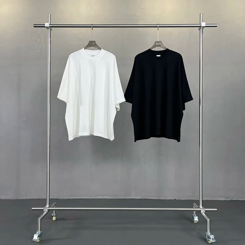 2026 Spring and Summer Plus Size Short Loose T Shirt Seamless Large Size Tshirt Men's Clothing