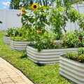 Planters Large Outdoor Modular Corrugated Galvanized Metal Raised Garden Bed Kit Raised Bed Planter Flower Box for the Garden