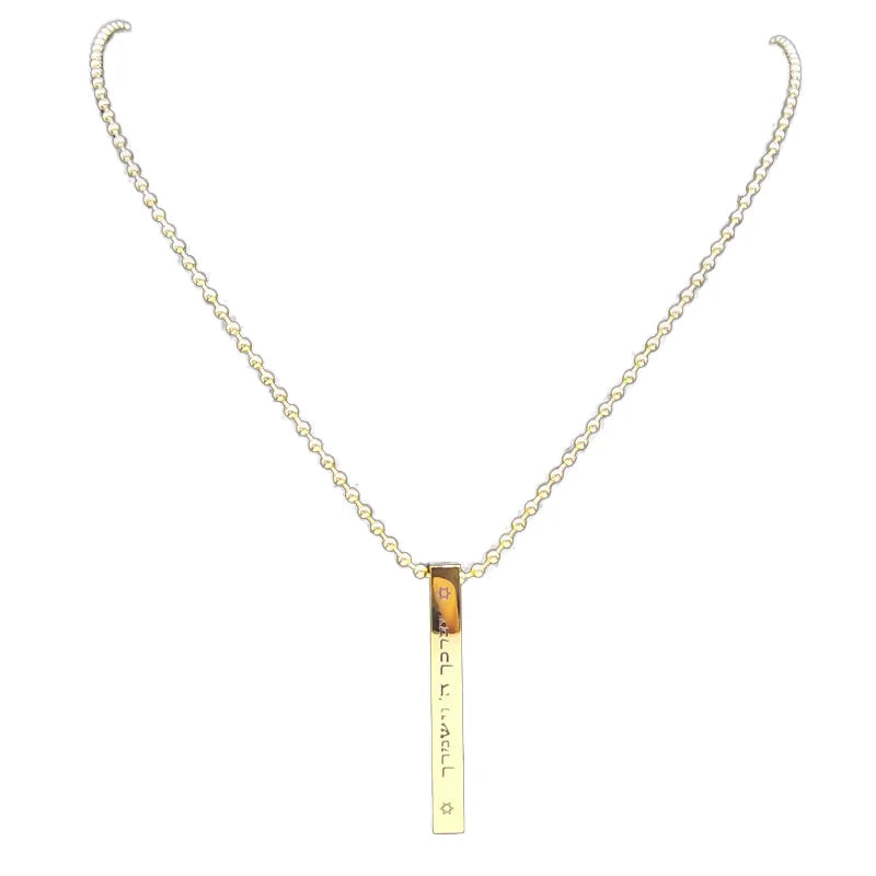 18K Gold Pendant Necklace Fashionable Star David Israel Necklace Jewelry Accessory Stainless Steel Necklace