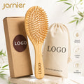 Wooden Bamboo Hair Brush Set Bamboo Wooden Paddle Brush for Detangling Straightening Hair and Blow Drying Hair Comb Brush