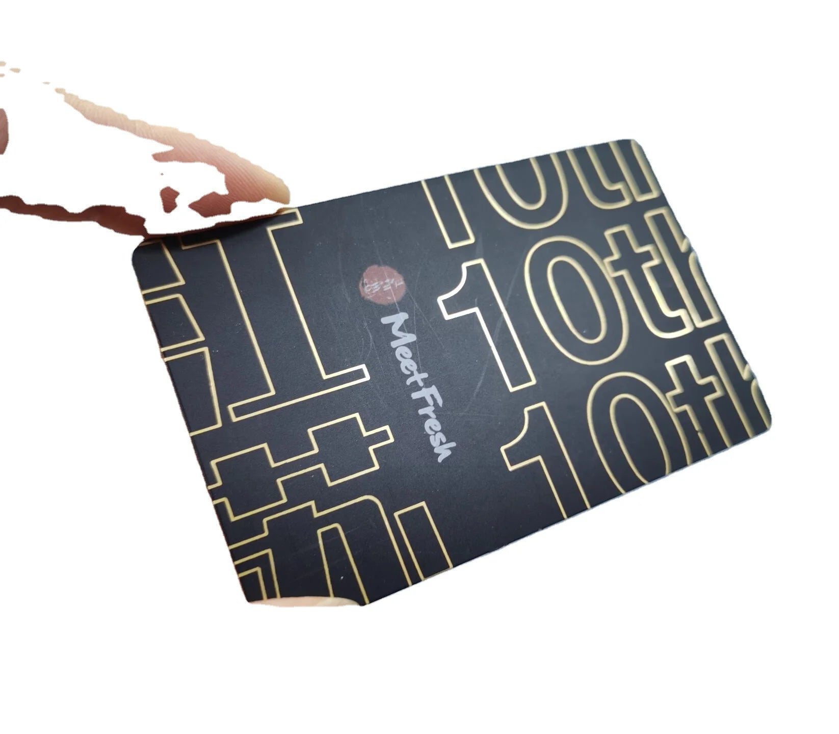 Custom Printing Hot Stamp Gold Foil Matt Black VIP Membership Card