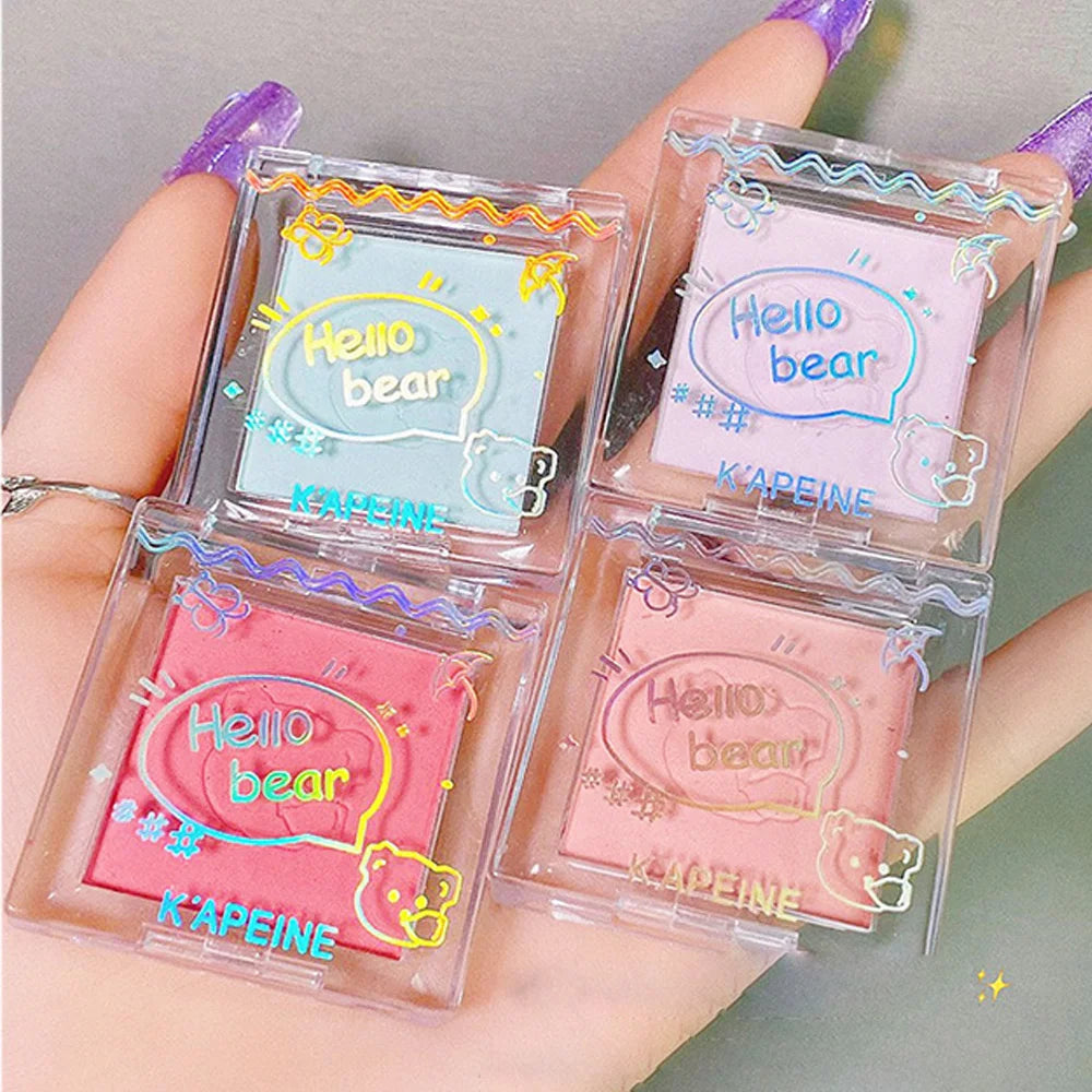 K'APEINE Matte Soft Mist Natural Makeup Blush Palette Single Color Blush Powder High Pigment Pressed Easily Light Blush