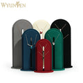 WYP Microfiber Freestanding Necklace Display Stand Wooden Jewelry Display Stand for Necklaces Wood Display Rack