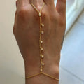 925 Sterling Silver Jewelry Gold Plated Finger Hand Chain Bracelet for Women